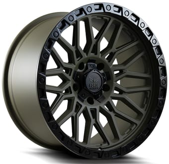 20x10 force off-road f54 green center w/ black lip 5x5/127 5x5.5/139.7 -12mm - image