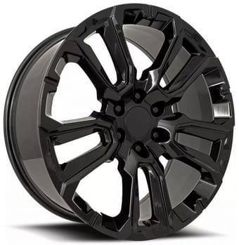 Factory Reproductions Replica GM Split 5 Spoke Replica Wheel Gloss Black
