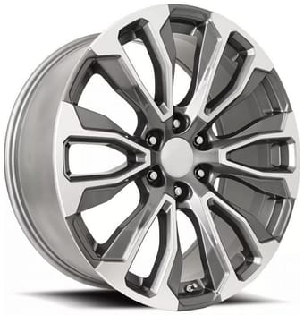 Factory Reproductions Replica GMC Denali 12 Spoke Replica Wheel Grey Machined