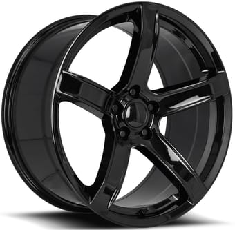 20x11 dodge hellcat hc2 replica wheel gloss black fr77f 5x115 -2.5mm - image