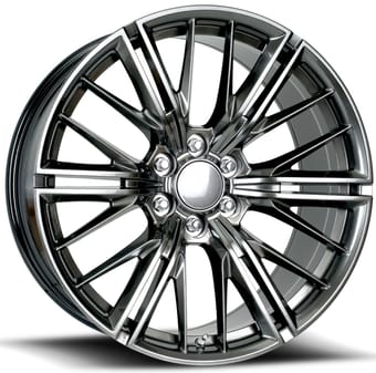 22x9.5 zl1 gm truck replica wheels hyper black fr28f 6x139.7/5.5 24mm - image