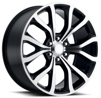 Factory Reproductions Replica Ford Expedition Platinum FR52 Replica Wheels Gloss Black Machined Face