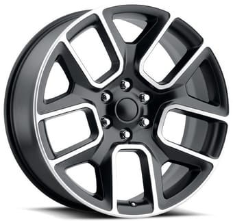 Factory Reproductions Replica Dodge Ram 1500 FR76 Replica Wheel Satin Black Machined Face FR76