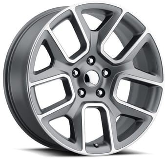Factory Reproductions Replica Dodge Ram 1500 FR76 Replica Wheel Grey Machined Face FR76