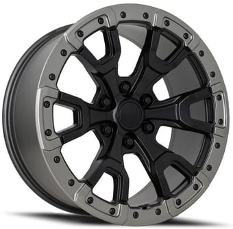 Factory Reproductions Replica Ford F150 Raptor FR99 Replica Wheel Satin Black w/ Carbon Gray Ring