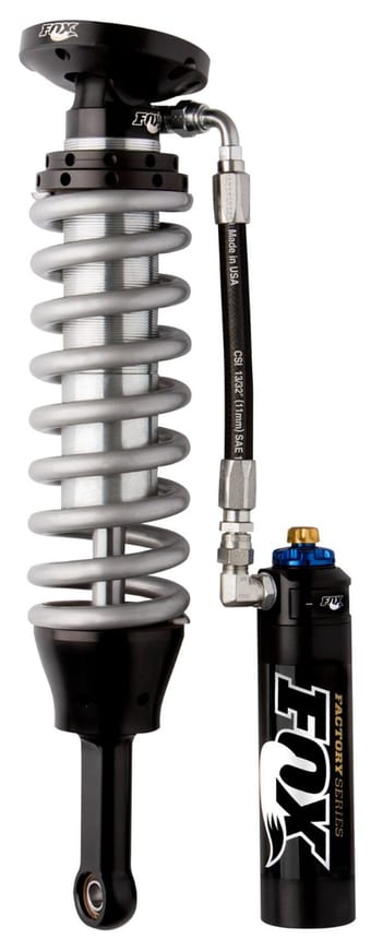 fox 07-21 tundra 2.5 factory series 6.01in. remote res. coilover shock w/dsc adj. - black/zinc 880-06-367 - image