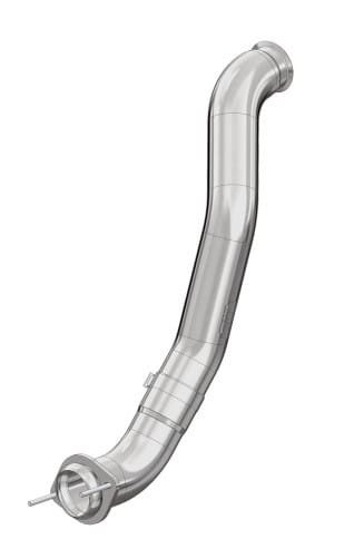 mbrp 08-10 ford 6.4l powerstroke 4in turbo down-pipe t409 aluminized fs9ca455 - image