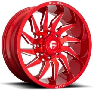 (clearance - no returns) 22x10 fuel off-road saber candy red milled d745 6x135 -18mm - image