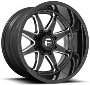 (clearance - no returns) 22x12 fuel off-road hammer gloss black milled d749 (* may require trimming) 5x5/127 -44mm - image