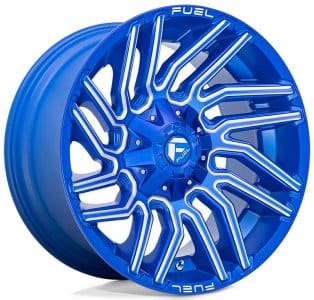 (clearance - no returns) 20x10 fuel off-road typhoon anodized blue milled d774 8x6.5/165 -18mm - image