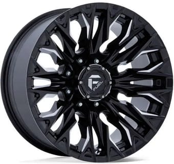 20x10 fuel off-road flame 8 gloss black milled d803 8x170 -18mm - image