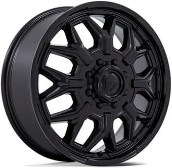 (clearance - no returns) 22x8.25 fuel off-road flux blackout dually front d871 8x170 104mm 125.1c.b. - image
