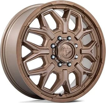20x8.25 fuel off-road flux platinum bronze dually front d876 8x200 104mm 142c.b. - image