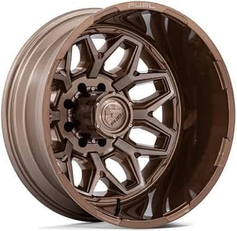 (clearance - no returns) 20x8.25 fuel off-road flux platinum bronze dually rear d876 8x6.5/165 -240mm 121.5c.b. - image