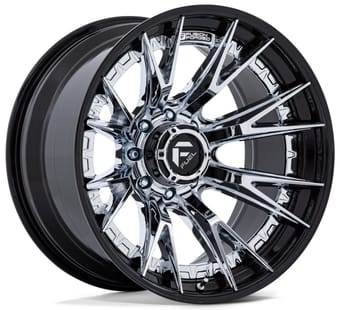 20x10 fuel off-road catalyst chrome w/ gloss black lip (8-lug) fc402 8x170 -18mm - image