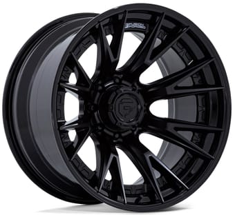 22x12 fuel off-road catalyst matte black w/ gloss black lip (8-lug) fc402 (* may require trimming) 8x180 -44mm - image