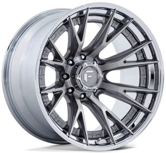 22x10 fuel off-road catalyst platinum w/ chrome lip (8-lug) fc402 8x170 -18mm - image