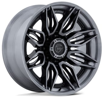 20x10 fuel off-road mutiny gloss black brushed dark tinted fc404 (8-lug) 8x165/6.5 -18mm - image