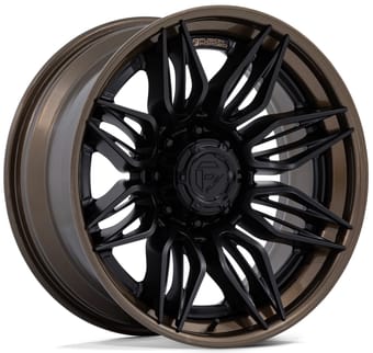 20x10 fuel off-road mutiny matte black w/ gloss bronze lip fc404 (8-lug) 8x165/6.5 -18mm - image