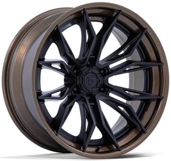 20x9 fuel off-road mutiny matte black w/ gloss bronze lip fc404 (6-lug) 6x5.5/139.7 20mm - image