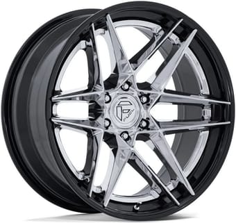 22x10 fuel off-road flight chrome w/ gloss black lip fc408 6x5.5/139.7 -18mm - image