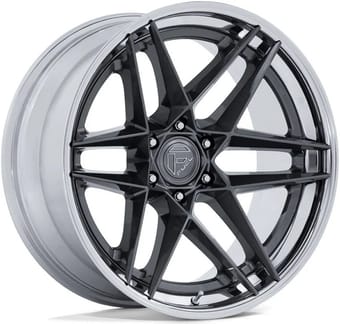22x9.5 fuel off-road flight gloss gunmetal w/ chrome lip fc408 6x5.5/139.7 20mm - image