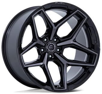 17x9 fuel off-road flux gloss black w/ brushed gray ddt (5-lug) fc854 5x5/127 -12mm - image