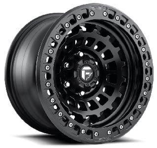 (clearance - no returns) 17x9 fuel off-road zephyr beadlock gloss black w/ matte black ring d101 6x5.5/139.7 -15mm - image