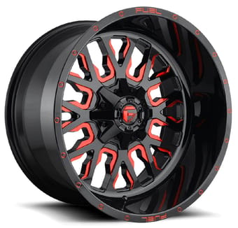Fuel Off-Road D612 Stroke Gloss Black w/ Candy Red