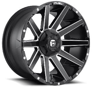 (clearance - no returns) 22x12 fuel off-road contra matte black milled d616 (* may require trimming) 6x135 6x5.5/139.7 -43mm - image
