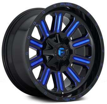 Fuel Off-Road Hardline Gloss Black w/ Candy Blue Accents