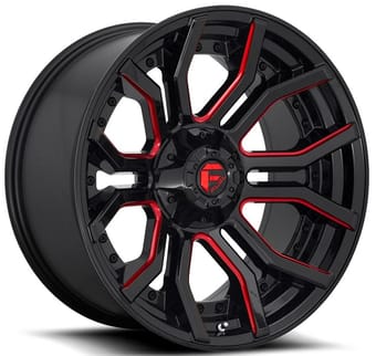 Fuel Off-Road D712 Rage Gloss Black w/ Candy Red