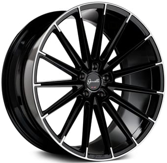22x9 gianelle verdi gloss black w/ machined tip (custom) - image