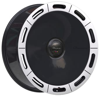 22x9 giovanna amur gloss black w/ machined lip 5x112 | 5x114.3/4.5 27mm - image