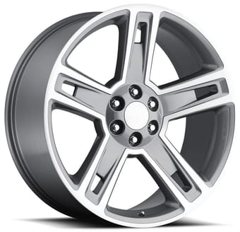 Factory Reproductions Replica Chevrolet Silverado FR34 Replica Wheel Grey Machined Face FR34