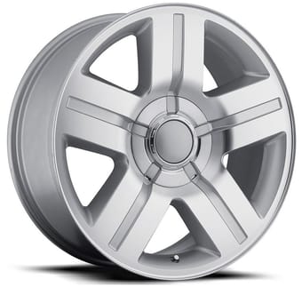 Factory Reproductions Replica Chevrolet Texas Silverado FR37 Replica Wheel Silver Machined Face