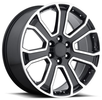 Factory Reproductions Replica GMC Yukon Denali Replica Wheel Gloss Black Machined Face FR49