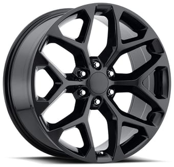 Factory Reproductions Replica Chevrolet Truck Snowflake Replica Wheel Gloss Black