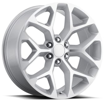 Factory Reproductions Replica Chevrolet Truck Snowflake Replica Wheel Silver Machined Face