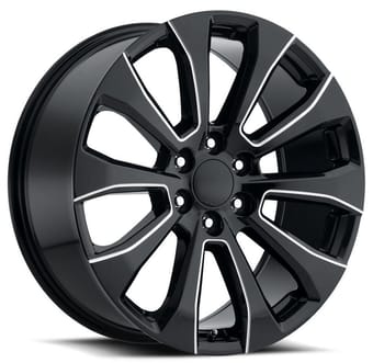 Factory Reproductions Replica GMC 2019 Silverado High Country FR92 Replica Wheel Gloss Black w/ Ball Milled FR92