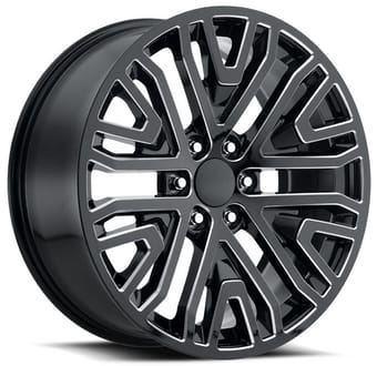 Factory Reproductions Replica GMC 2019 Mesh FR93 Replica Wheel Gloss Black w/ Ball Milled