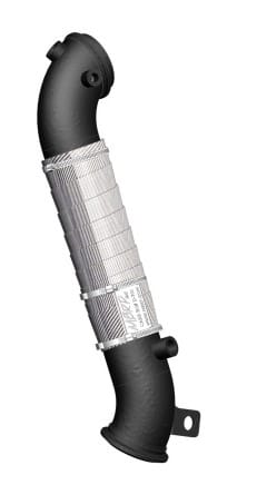 mbrp 11-15 chev/gmc 6.6l duramax 3in black turbo down pipe gmca427 - image