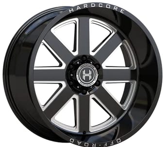20x10 hardcore off-road hc106 gloss black milled 8x165/6.5 -19mm - image