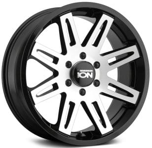 17x9 ion alloy 142 satin black w/ machined face 5x5/127 -12mm - image