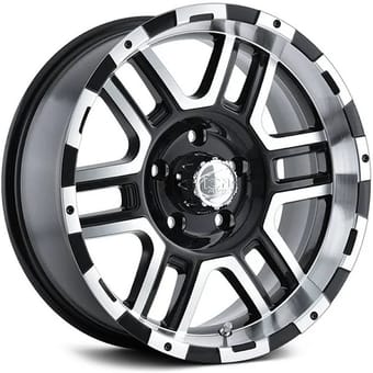 16x8 ion alloy 179 satin black w/ machined face & lip 5x5/127 10mm - image