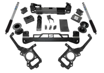 superlift 21-22 ford f-150 4wd 6in lift kit w/bilstein 5100 series rear shocks k130b - image