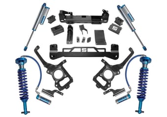 superlift 2021 ford f-150 4wd 6in lift kit w/king fr coils & rear reservoir shocks k130kg - image