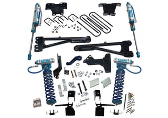 superlift 17-19 ford f-250 sd 4wd (diesel) 6in radius arm lift kit king fr coils/rr reservoir shocks k169kg - image