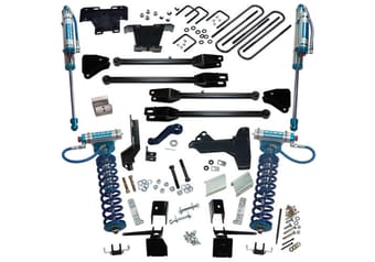 superlift 17-19 ford f-250 sd 6in 4in lift kit w/4-link king front coilovers/rear reservoir shocks k171kg - image