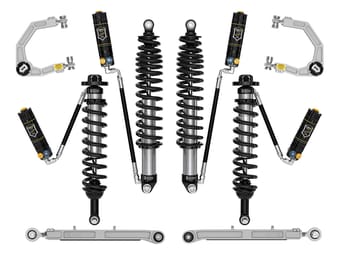 icon 2021-2023 ford bronco, sasquatch, 2-3" lift, stage 6 suspension system, cdxs, billet k40016d - image
